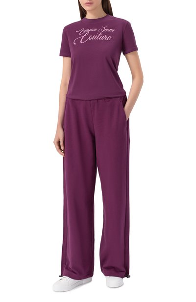 Хлопковая футболка VERSACE JEANS COUTURE, арт. 79HAHT05/CJ03T, фото 2