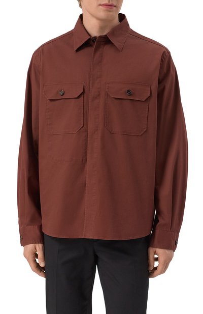 Хлопковая рубашка ZEGNA, арт. S0T8B/UFV16A9, фото 3