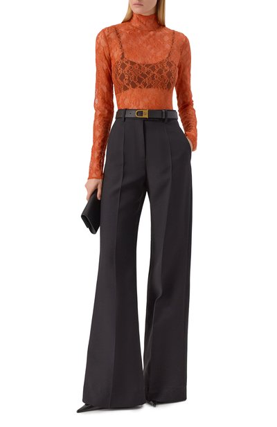 Женские брюки из шерсти и шелка VALENTINO, арт. 7B0RB6S0/1CF