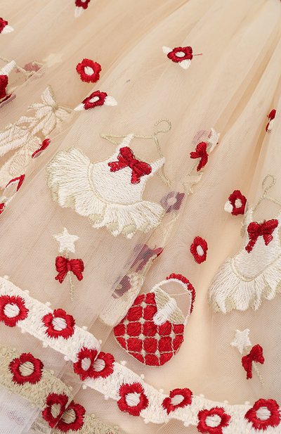 Многослойное платье с завышенной талией и вышивкой MONNALISA, арт. 310908A8, фото 3