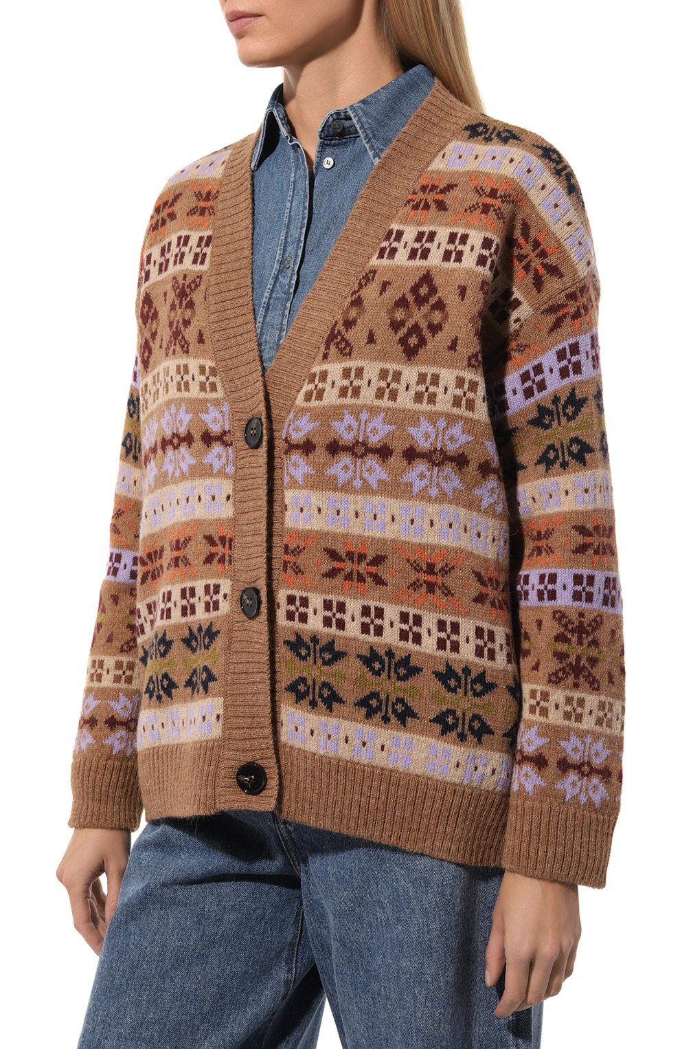 Кардиган WEEKEND MAX MARA светло-коричневого цвета по цене 37000 руб., арт. ECCELS0, фото 3 Кардиган WEEKEND MAX MARA, арт. ECCELS0, фото 3