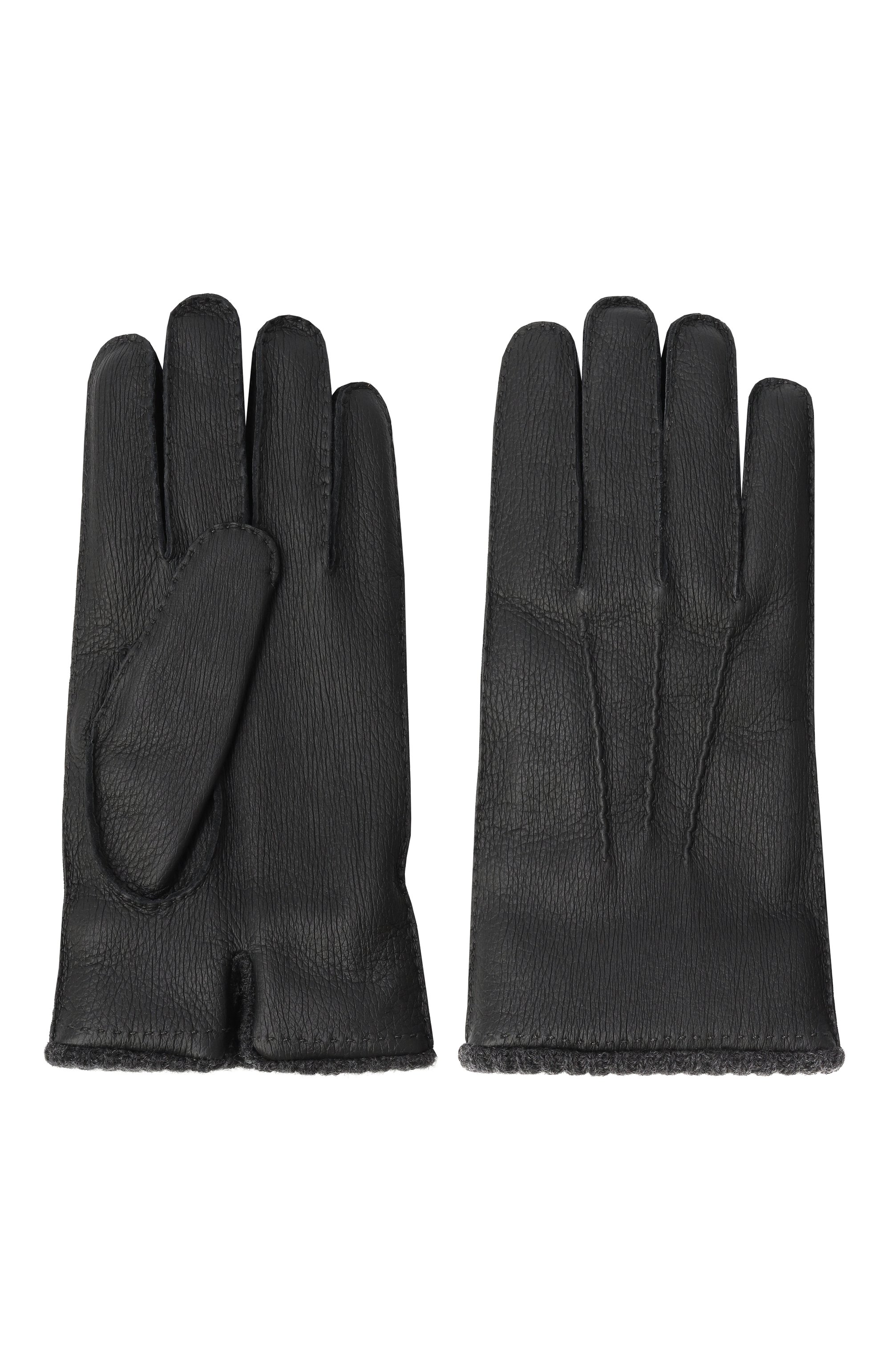 Кожаные перчатки ZILLI черного цвета по цене 85800 руб., арт. GL0010M1945V00000, фото 2 Кожаные перчатки ZILLI, арт. GL0010M1945V00000, фото 2