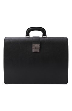 Мужской портфель PINEIDER FIRENZE 1774 черного цвета, арт. PAL129056 | Фото 1 (Размер: large; Материал: Натуральная кожа; Драгоценные камни: Проставлено; Материал сплава: Проставлено)
