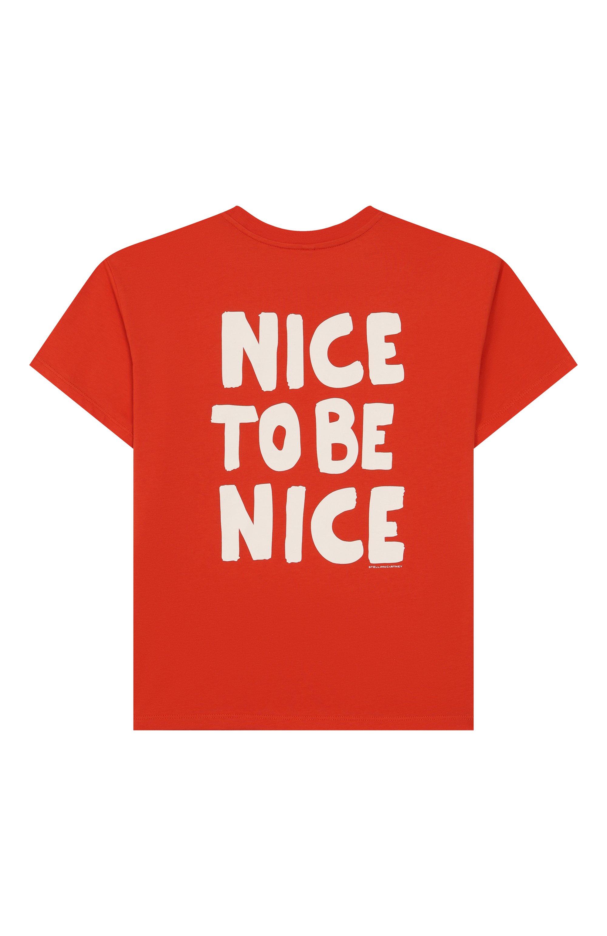 Хлопковая футболка STELLA MCCARTNEY красного цвета по цене 9255 руб., арт. TX8R61, фото 2 Хлопковая футболка STELLA MCCARTNEY, арт. TX8R61, фото 2