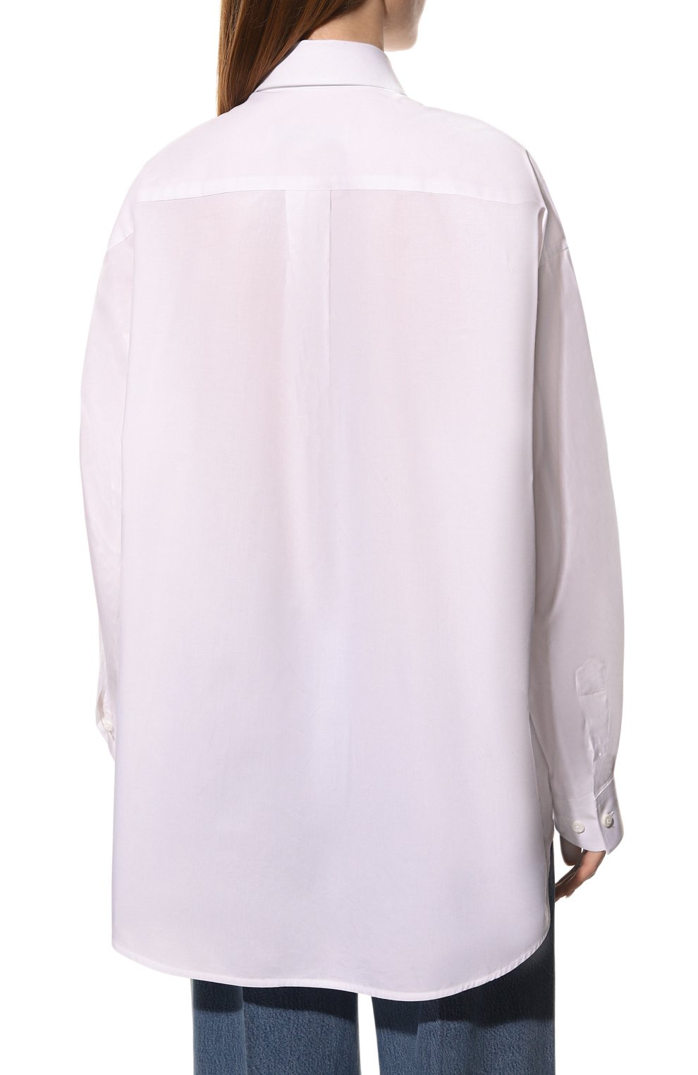 Хлопковая рубашка TRUSSARDI белого цвета по цене 17900 руб., арт. 56C00587-1T006127, фото 4 Хлопковая рубашка TRUSSARDI, арт. 56C00587-1T006127, фото 4