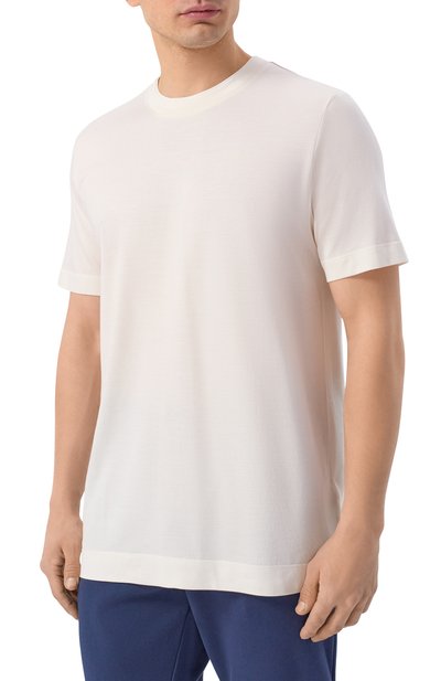 Футболка из шелка и хлопка BOSS CAMEL, арт. 50559901, фото 3