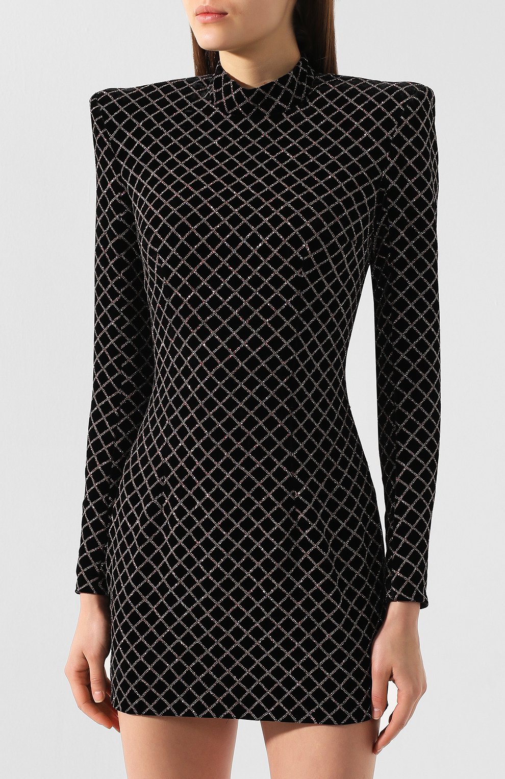 Платье из смеси вискозы и шелка BALMAIN, арт. SF16647/V070, фото 3