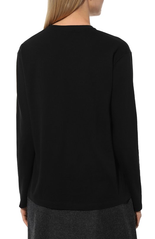 

Лонгслив из хлопка и кашемира Jil Sander, Чёрный