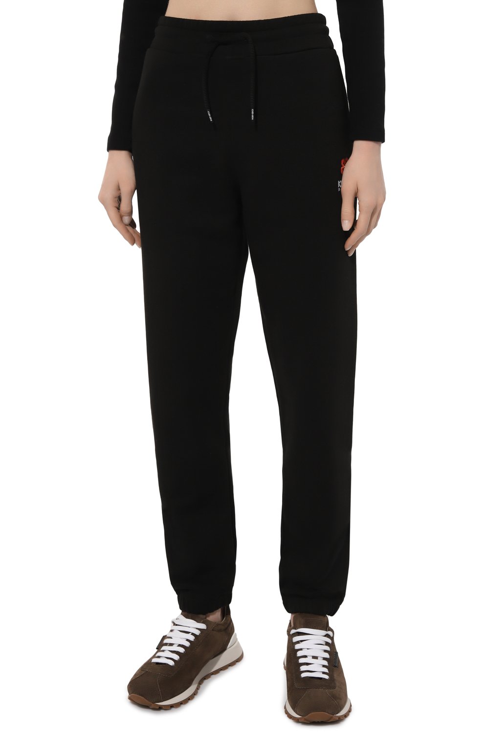 Хлопковые джоггеры KENZO черного цвета по цене 37050 руб., арт. FC62PA7004MF, фото 3 Хлопковые джоггеры KENZO, арт. FC62PA7004MF, фото 3