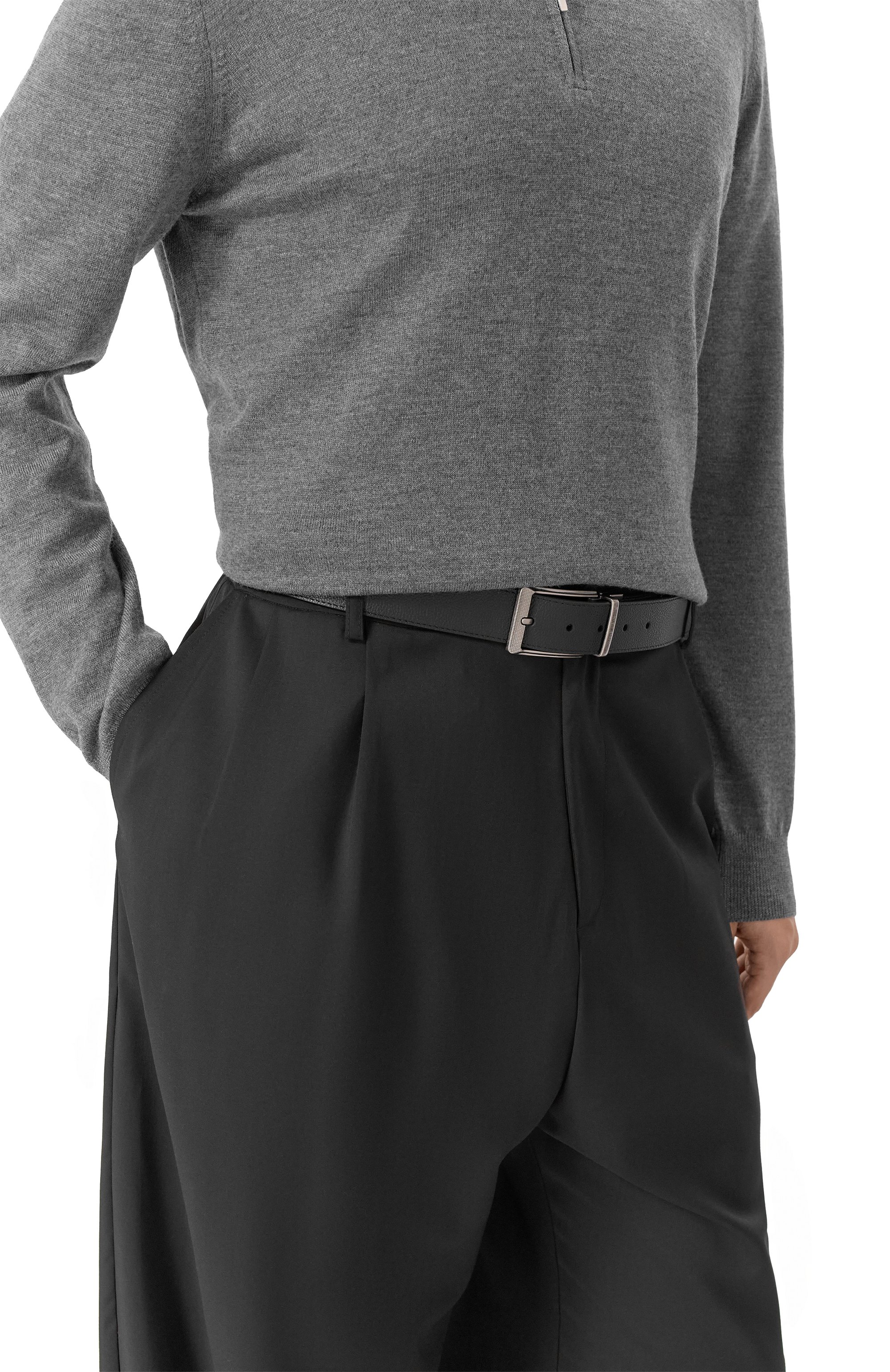 Кожаный ремень DIRK BIKKEMBERGS черного цвета по цене 12000 руб., арт. BKCU01222M110, фото 2 Кожаный ремень DIRK BIKKEMBERGS, арт. BKCU01222M110, фото 2