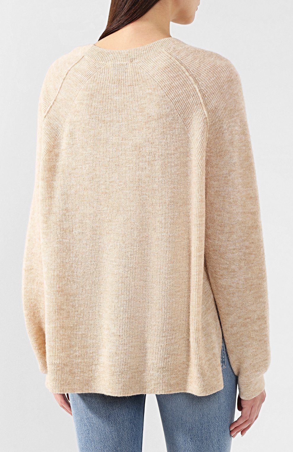 Шерстяной пуловер ACNE STUDIOS светло-бежевого цвета по цене 23950 руб., арт. A60067, фото 4 Шерстяной пуловер ACNE STUDIOS, арт. A60067, фото 4