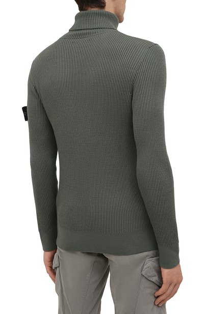 Шерстяной свитер STONE ISLAND хаки цвета по цене 46000 руб., арт. 7515525C2, фото 4 Шерстяной свитер STONE ISLAND, арт. 7515525C2, фото 4