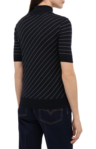 Шерстяной пуловер GIORGIO ARMANI синего цвета по цене 83950 руб., арт. 6HAMA5/AMA5Z, фото 4 Шерстяной пуловер GIORGIO ARMANI, арт. 6HAMA5/AMA5Z, фото 4