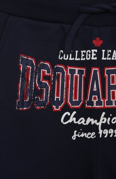 Хлопковые шорты DSQUARED2 темно-синего цвета по цене 15100 руб., арт. DQ2752/D0ACC, фото 3 Хлопковые шорты DSQUARED2, арт. DQ2752/D0ACC, фото 3