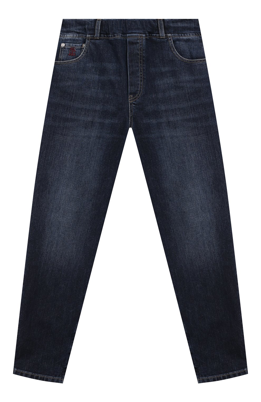 Джинсы BRUNELLO CUCINELLI темно-синего цвета по цене 39500 руб., арт. B283PD306C, фото 1 Джинсы BRUNELLO CUCINELLI, арт. B283PD306C, фото 1