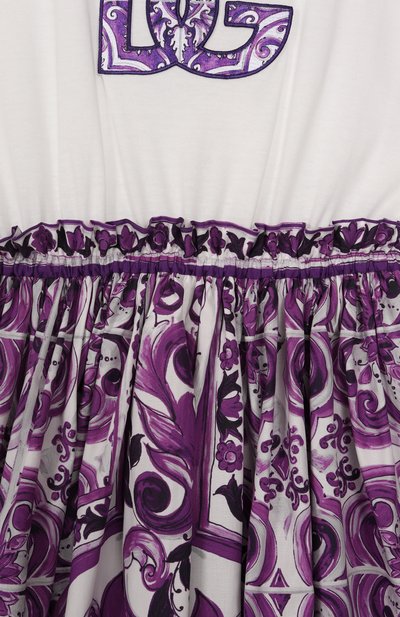 Хлопковое платье DOLCE & GABBANA, арт. L5JDAF/G7PEE/8-12+, фото 3