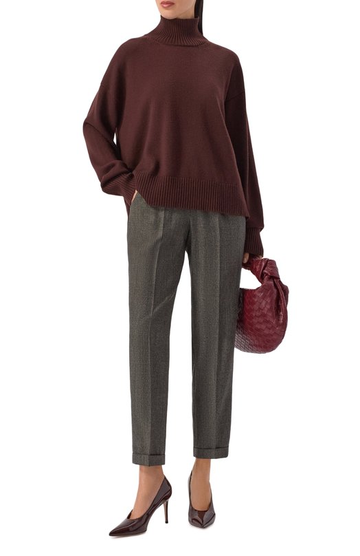 Шерстяные брюки Kiton D37102K0513G02 Хаки  D37102K0513G02 Фото 2