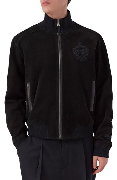 Замшевый бомбер BALMAIN черного цвета по цене 394500 руб., арт. FH0TFA87/LD91, фото 3 Замшевый бомбер BALMAIN, арт. FH0TFA87/LD91, фото 3