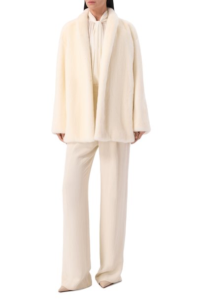 Женская шуба из норки MVST, арт. M009/MINK WHITE