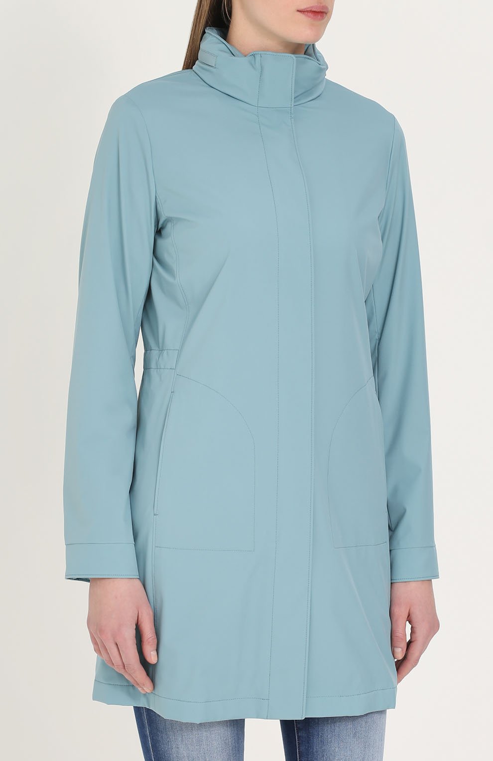 Плащ с кожаной отделкой и воротником-стойкой LORO PIANA, арт. FAG1366, фото 3