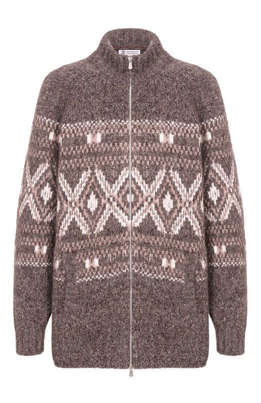 Шерстяной кардиган Brunello Cucinelli M2B301706 Коричневый M2B301706