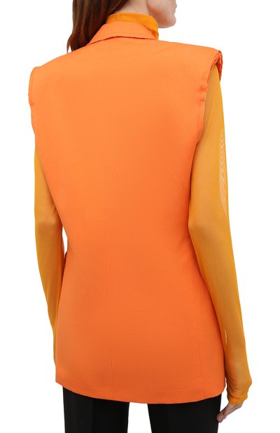 Хлопковый жилет MSGM оранжевого цвета по цене 45950 руб., арт. 3042MDG106 217300, фото 4 Хлопковый жилет MSGM, арт. 3042MDG106 217300, фото 4