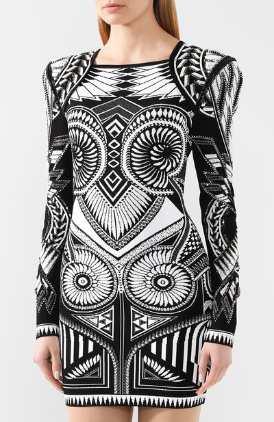 Платье из вискозы BALMAIN, арт. TF16257/K002, фото 3