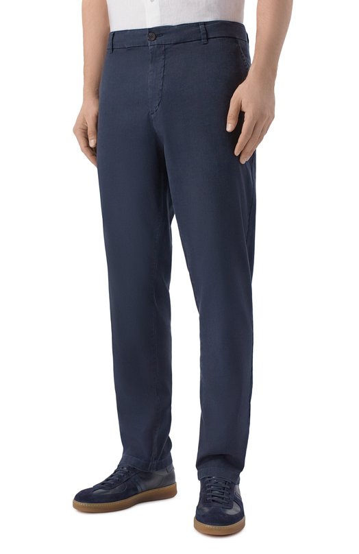 Брюки изо льна и хлопка Bogner 18417335 Синий  18417335 Фото 3