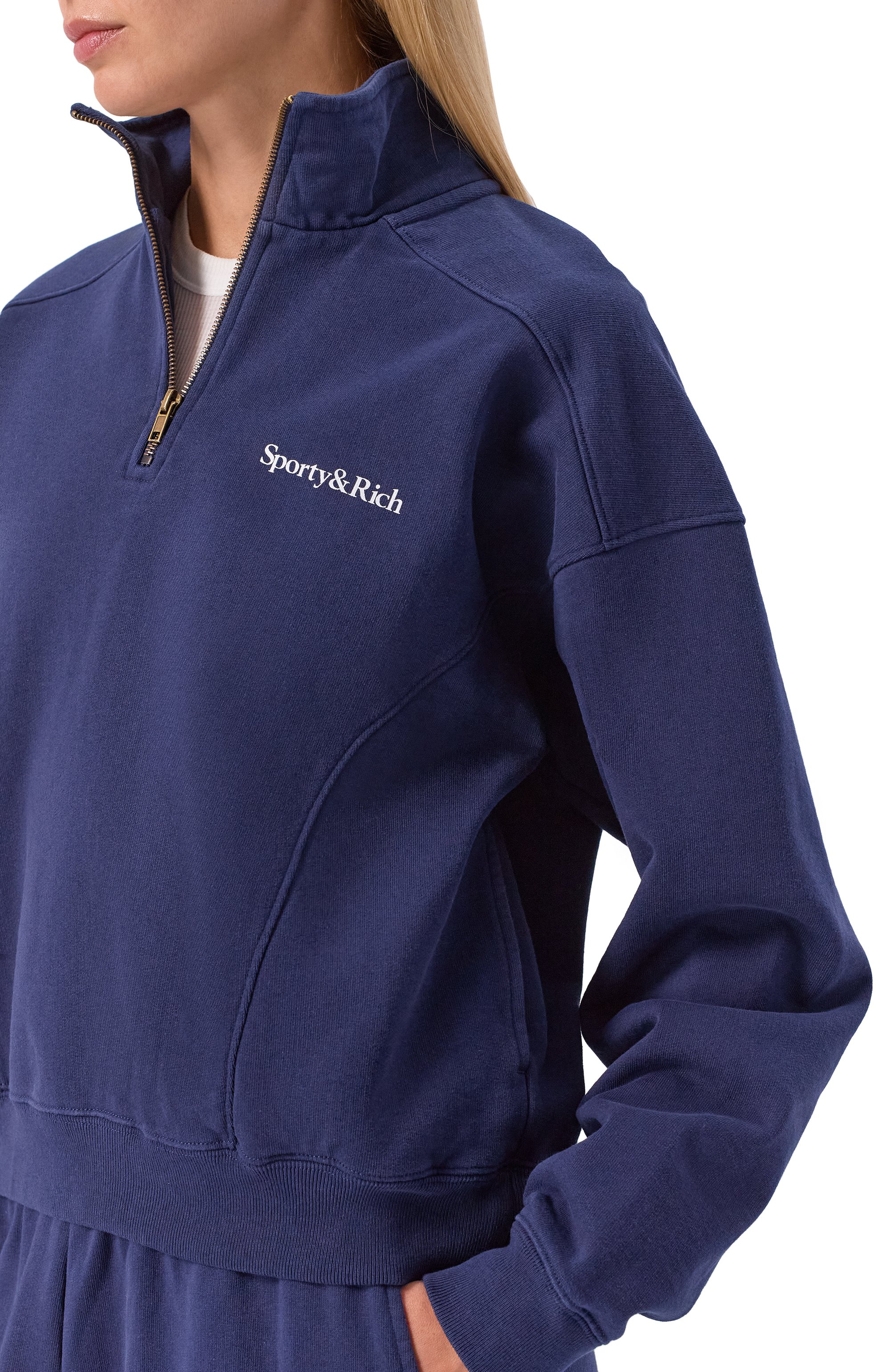Хлопковый свитшот SPORTY AND RICH, арт. ST08161300BL106, фото 5