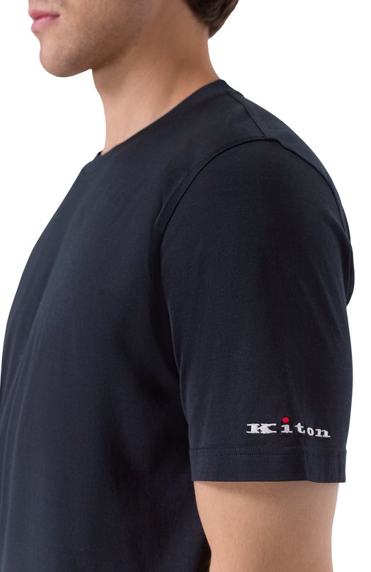 Хлопковая футболка Kiton UMK0721K5 Чёрный  UMK0721K5 Фото 5