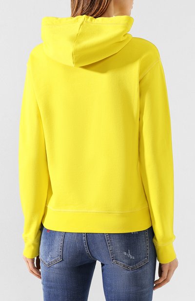 Хлопковое худи DSQUARED2 желтого цвета по цене 28800 руб., арт. S75GU0294/S25305, фото 4 Хлопковое худи DSQUARED2, арт. S75GU0294/S25305, фото 4