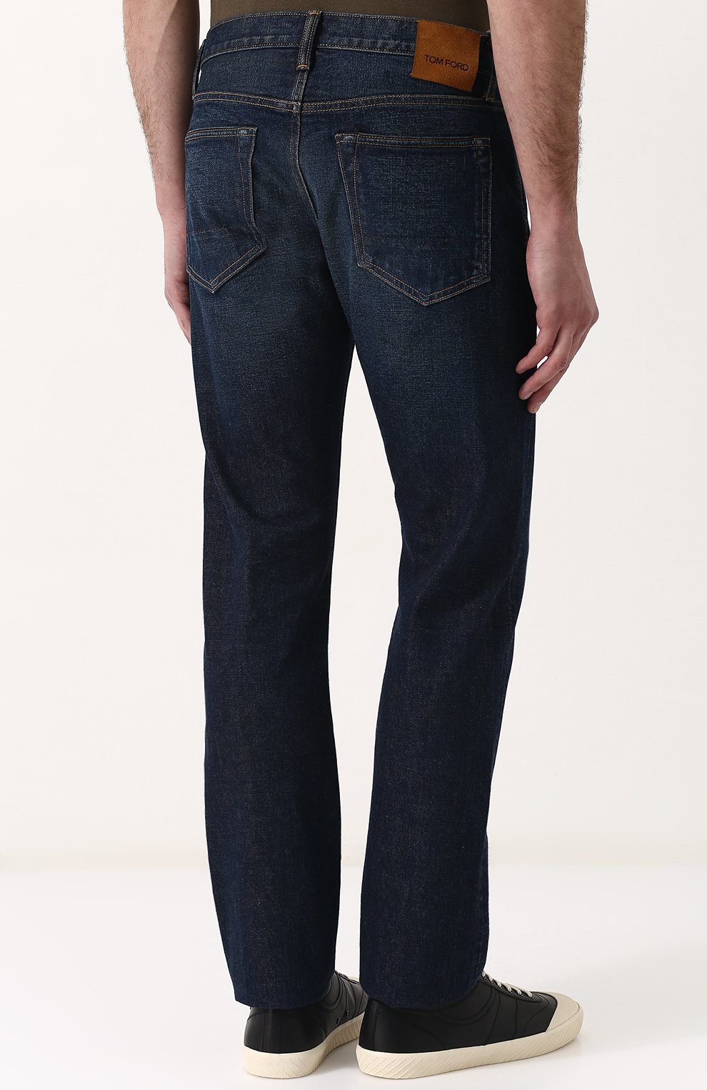 Джинсы прямого кроя с потертостями TOM FORD, арт. BPJ21/TFD002, фото 4