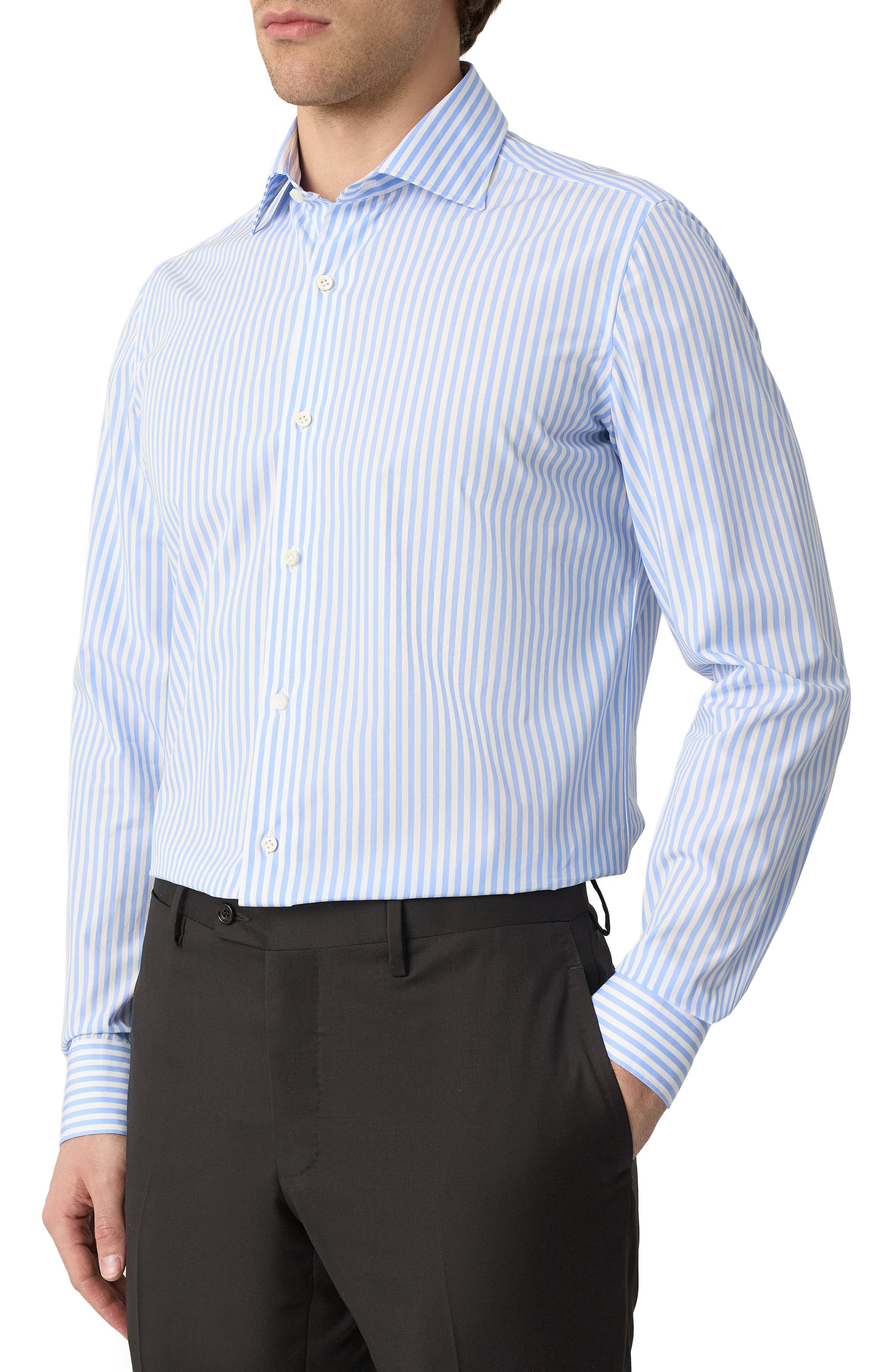 Хлопковая сорочка LUIGI BORRELLI, арт. PS10004, фото 3