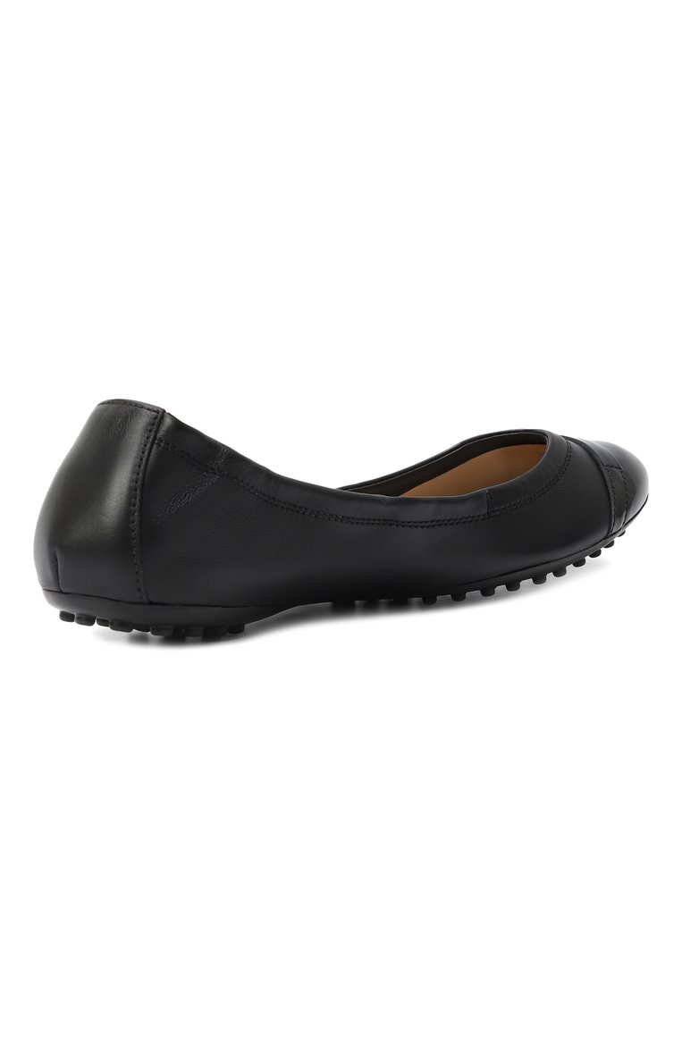 Женские кожаные балетки TOD’S черного цвета, арт. XXW0HI0IF20/TD8 | Фото 5 (Материал внешний: Натуральная кожа; Материал внутренний: Натуральная кожа; Подошва: Плоская)