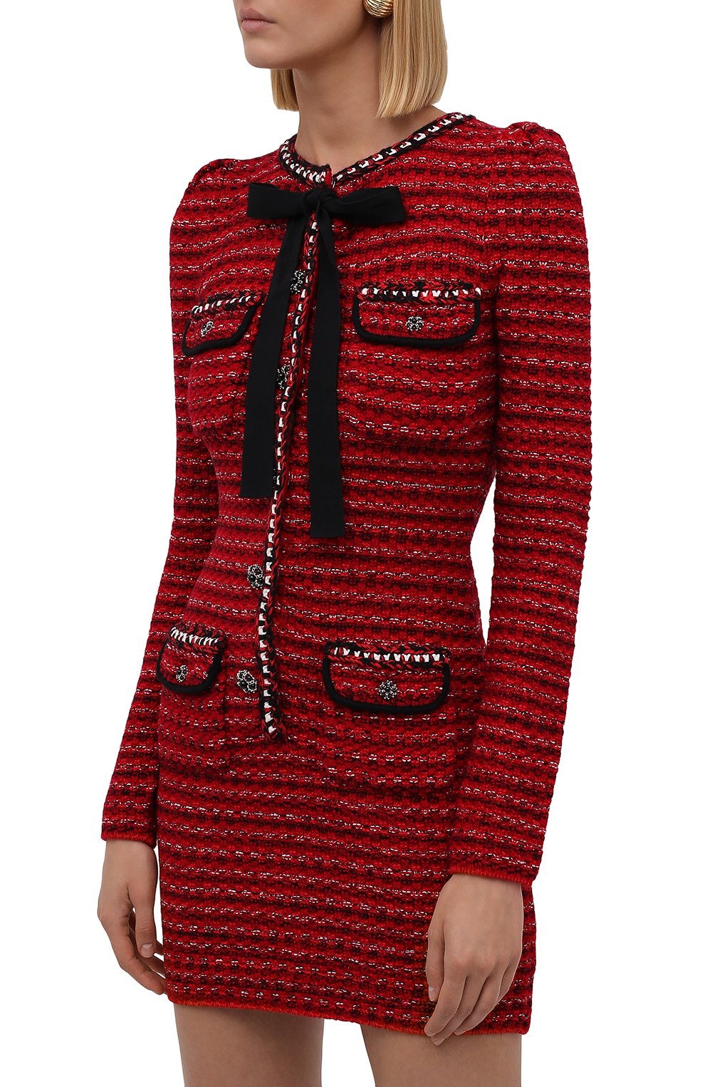 Платье из шерсти и хлопка SELF-PORTRAIT, арт. AW21-065D, фото 3