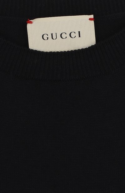 Хлопковый пуловер с контрастными манжетами GUCCI, арт. 457711/X3F43, фото 3