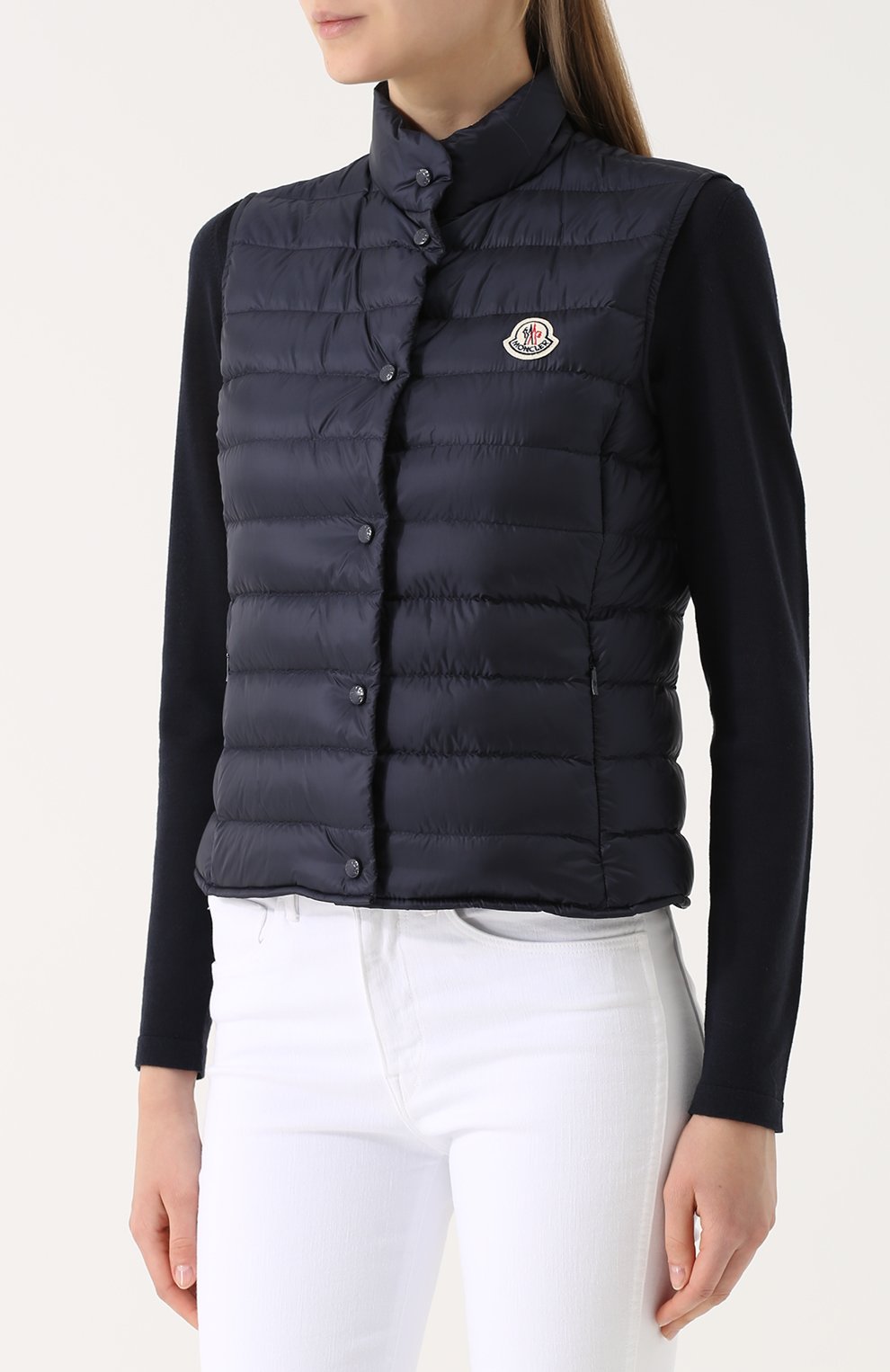 Стеганый пуховый жилет с воротником-стойкой MONCLER, арт. C1-093-48303-99-53048, фото 3