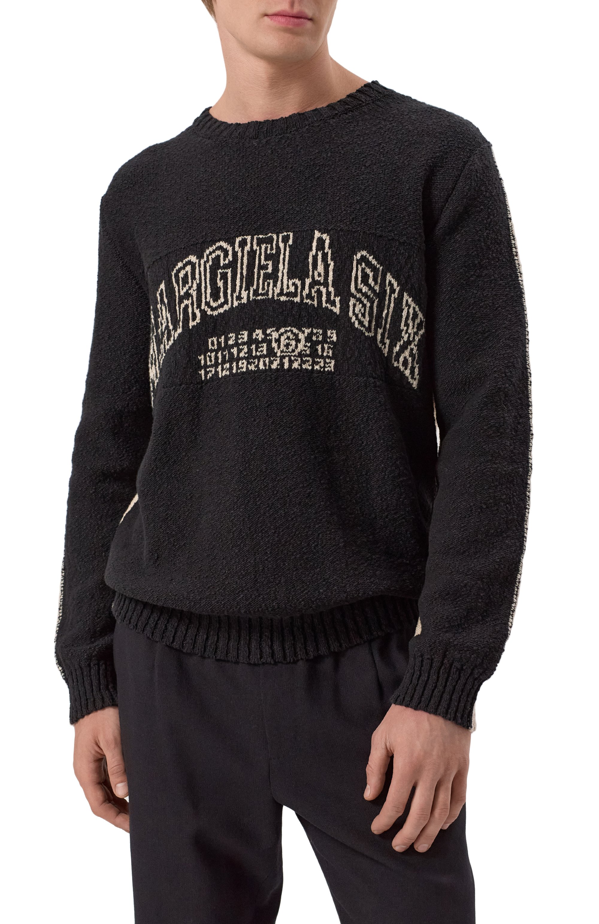 Свитер из хлопка и льна MM6, арт. SH0HL0025/M13084, фото 3