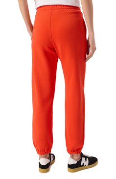 Женские хлопковые джоггеры MSGM красного цвета, арт. 3841MDP500/257000 | Фото 4 (Длина (брюки, джинсы): Стандартные; Материал внешний: Хлопок; Материал сплава: Проставлено; Драгоценные камни: Проставлено; Женское Кросс-КТ: Брюки-одежда, Джоггеры - брюки; Стили: Спорт-шик)