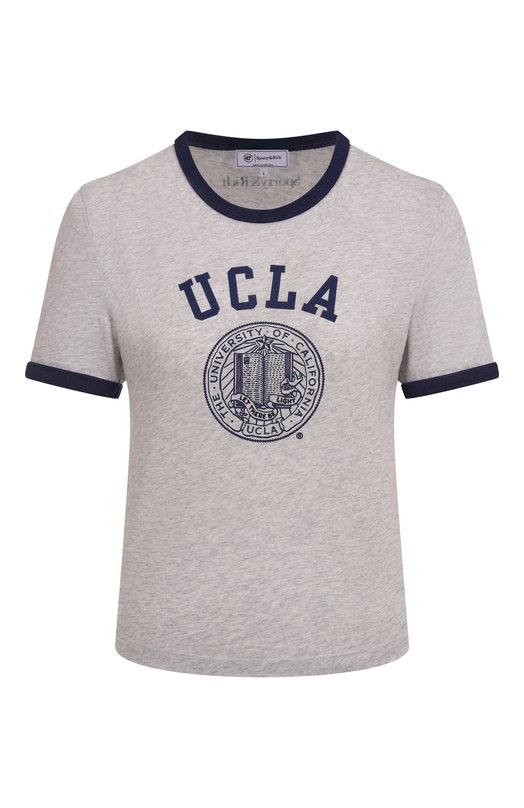 Хлопковая футболка Sporty & Rich x UCLA Sporty and Rich T0073615639GY03 Серый T0073615639GY03