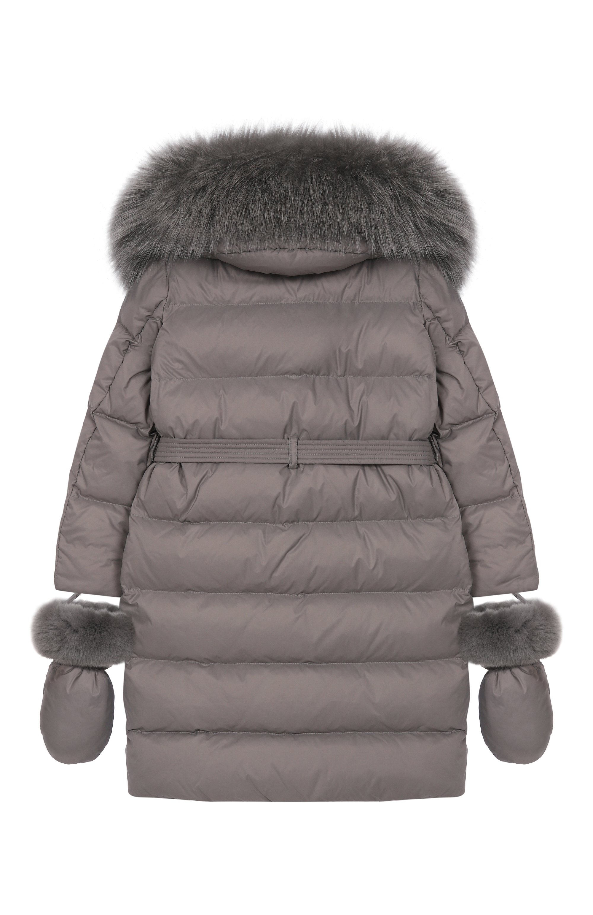 Пуховое пальто с отделкой из лисы YVES SALOMON ENFANT, арт. 25WEM920XXD0XW/6A, фото 2