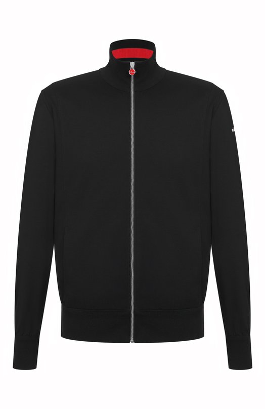Толстовка из хлопка и шелка Kiton UMKZ02402 Чёрный UMKZ02402