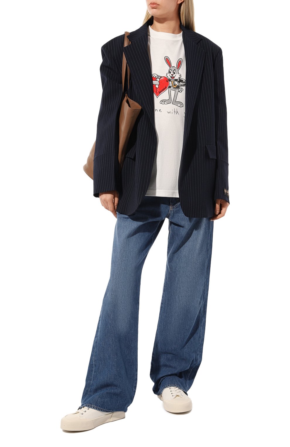 Хлопковая футболка DOMREBEL белого цвета по цене 15150 руб., арт. BREAKUP/T-SHIRT, фото 2 Хлопковая футболка DOMREBEL, арт. BREAKUP/T-SHIRT, фото 2