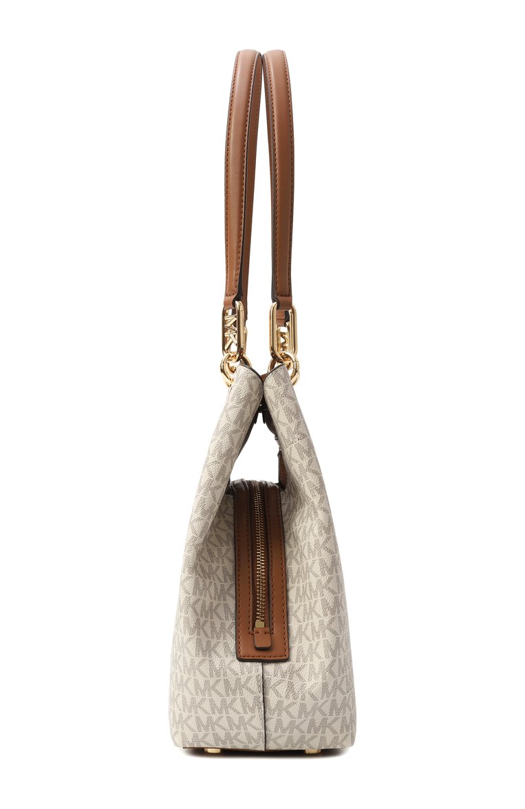 Женская сумка-тоут kensington large MICHAEL MICHAEL KORS кремового цвета, арт. 30F3G8KT7B | Фото 4 (Материал: Экокожа; Размер: large)
