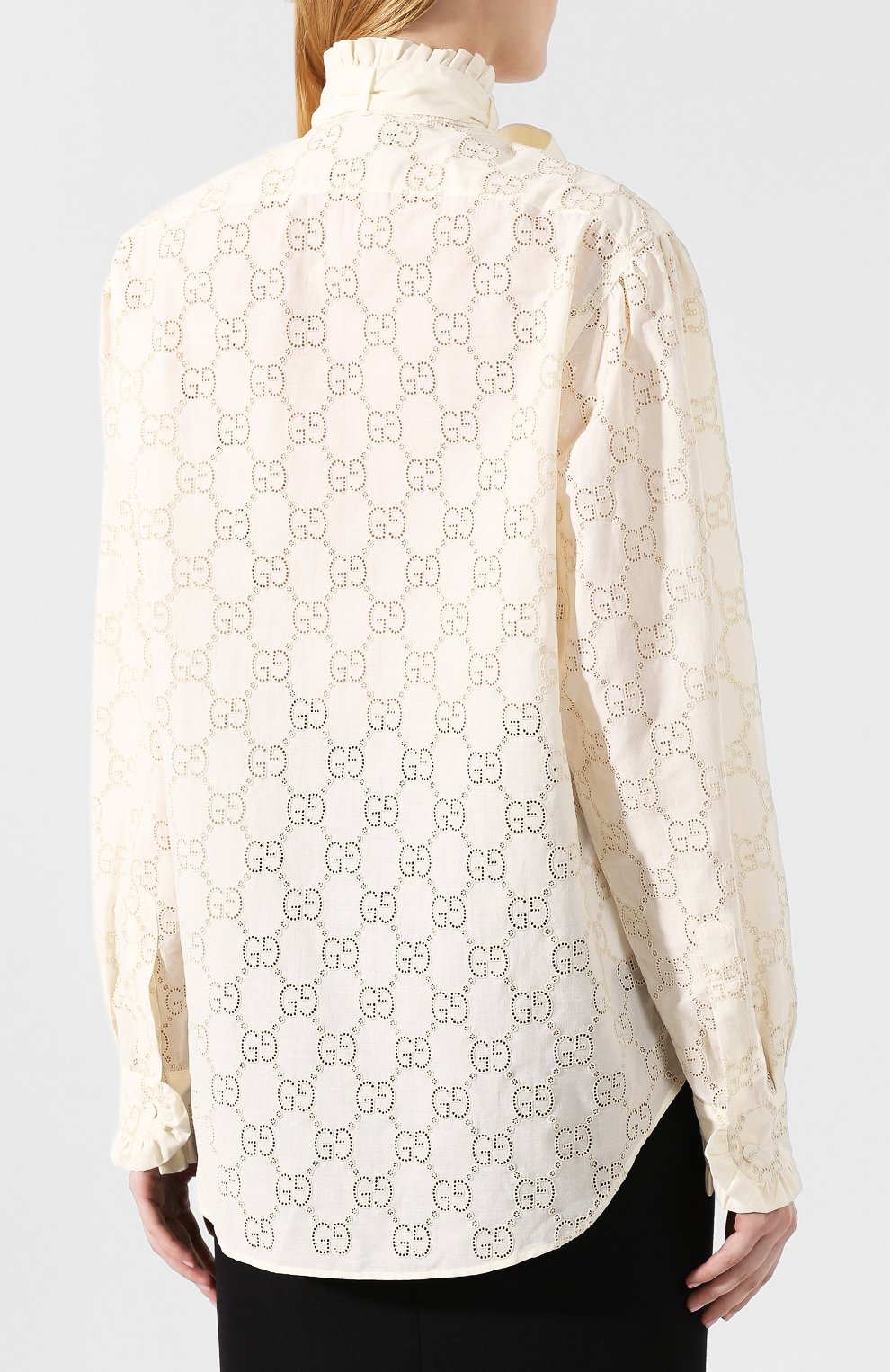 Хлопковая блузка GUCCI, арт. 569104/ZABI8, фото 4