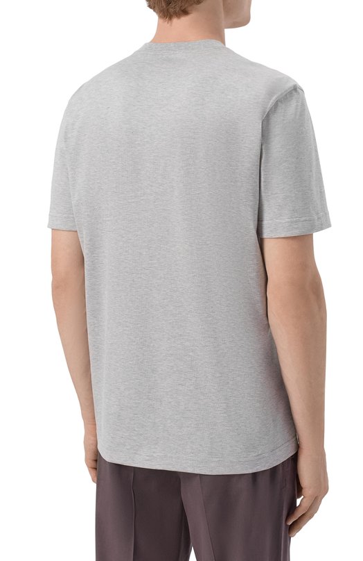 Хлопковая футболка Kiton UMM074509 Серый  UMM074509 Фото 4