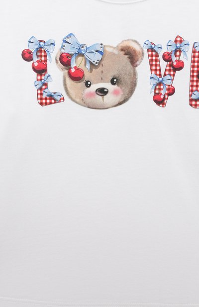 Хлопковая футболка MONNALISA, арт. 39C611., фото 3