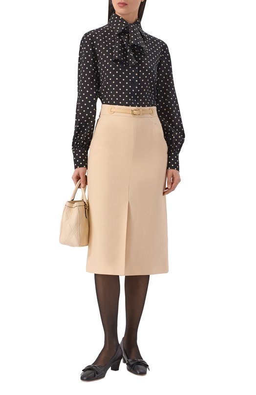 Шелковая блузка Valentino 8B3AB8429DW Чёрно-белый  8B3AB8429DW Фото 2