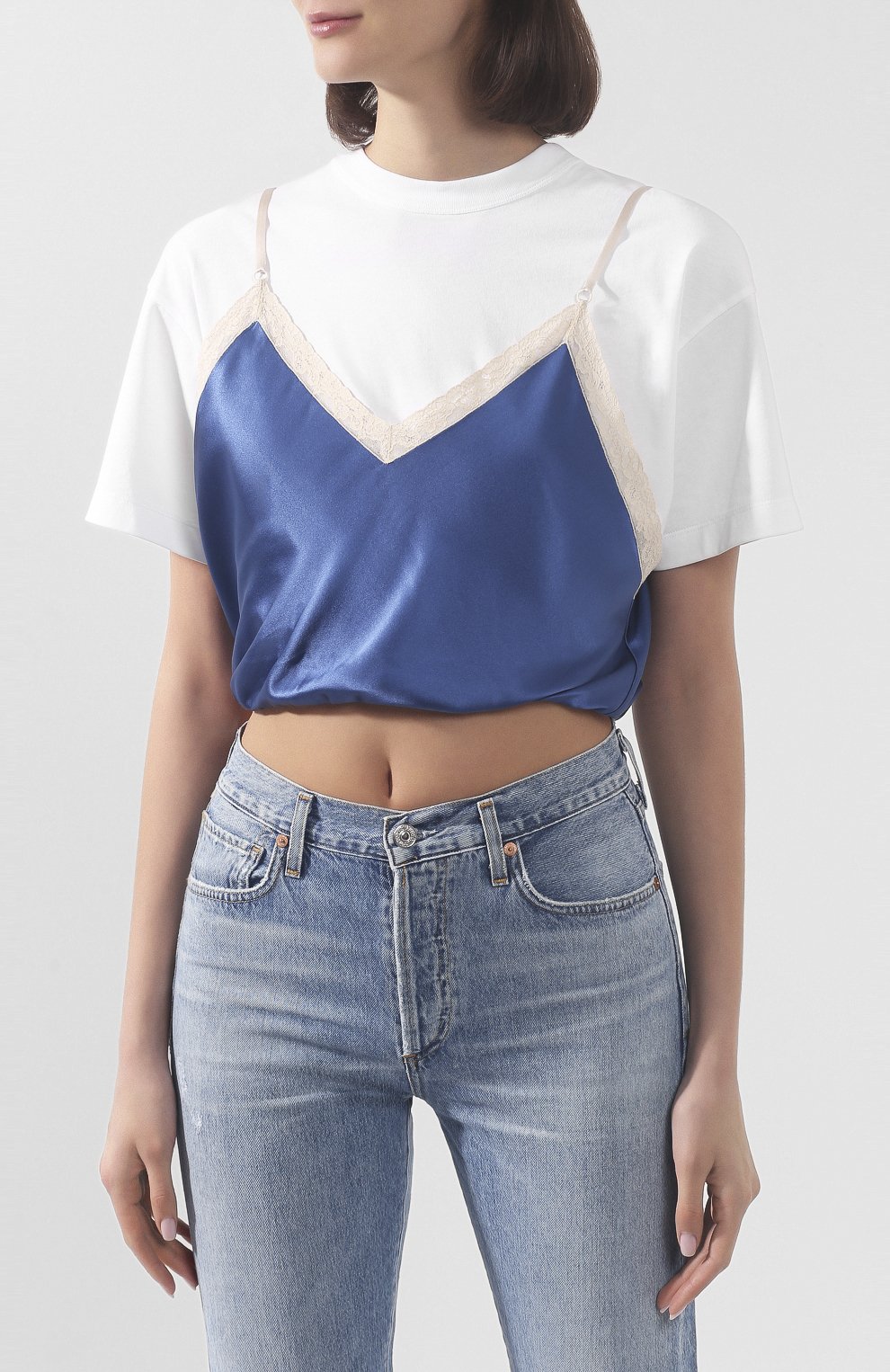 Футболка из смеси шелка и хлопка ALEXANDER WANG, арт. 1WC1201287, фото 3