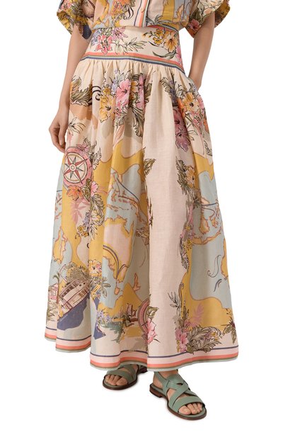 Льняная юбка ZIMMERMANN, арт. 1750SRS253, фото 3